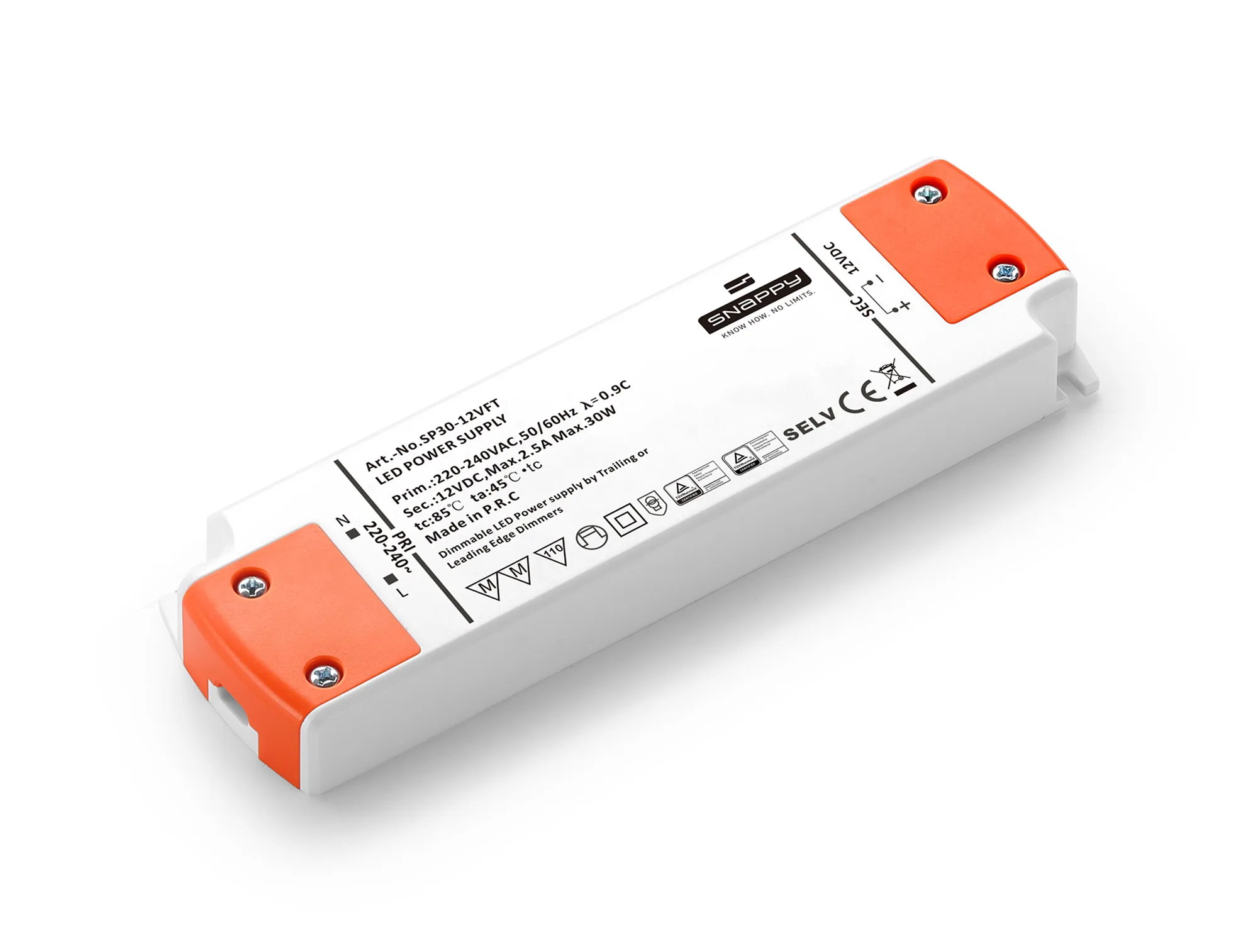 IP20 12V Triac Dim Drivers Snappy Phase cut Driver